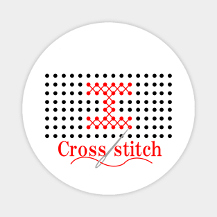 I Cross Stitch Magnet